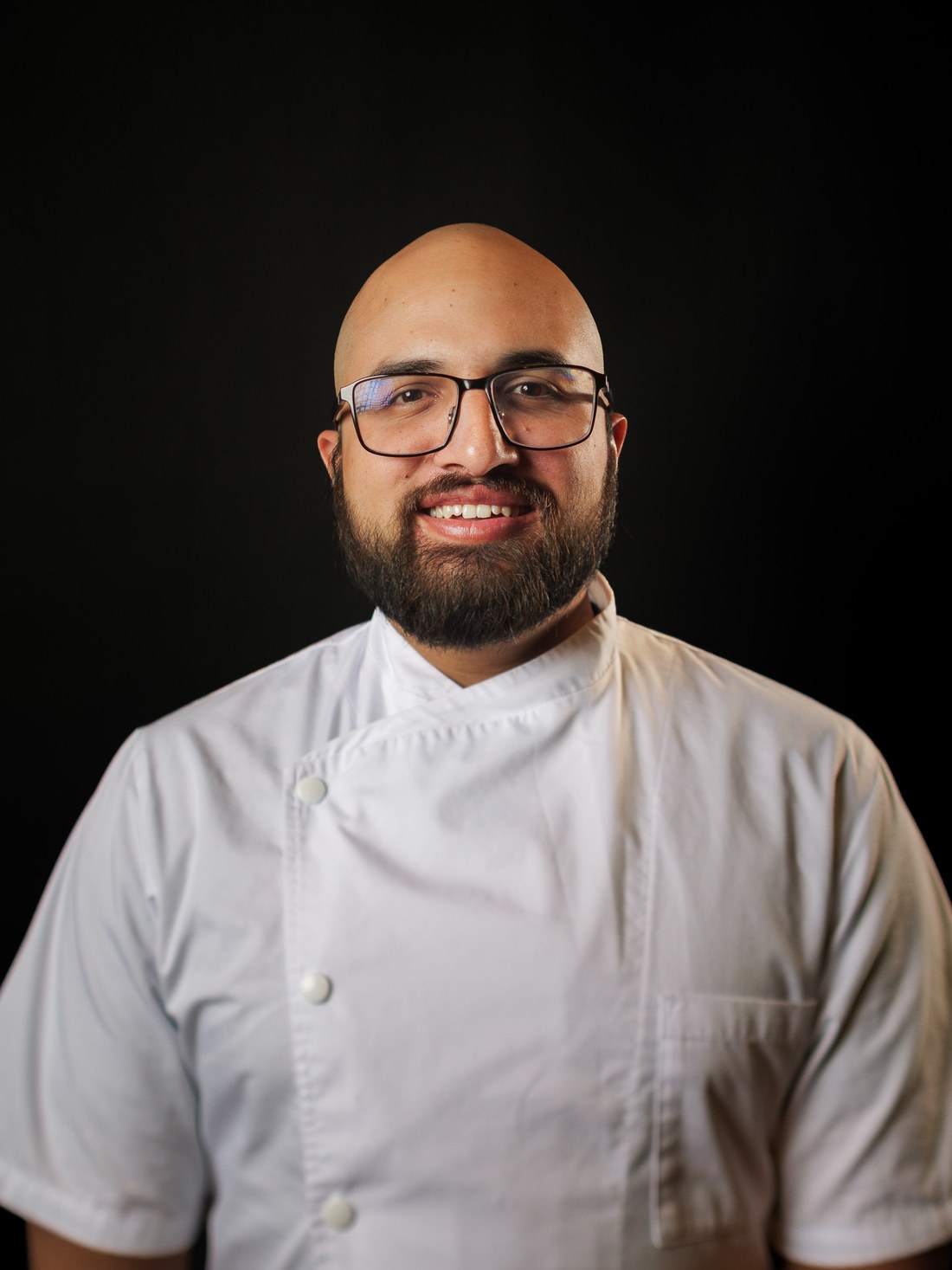 Head chef portrait in chef whites — Atria, Pompette & Little Rich Girl, Flagstaff