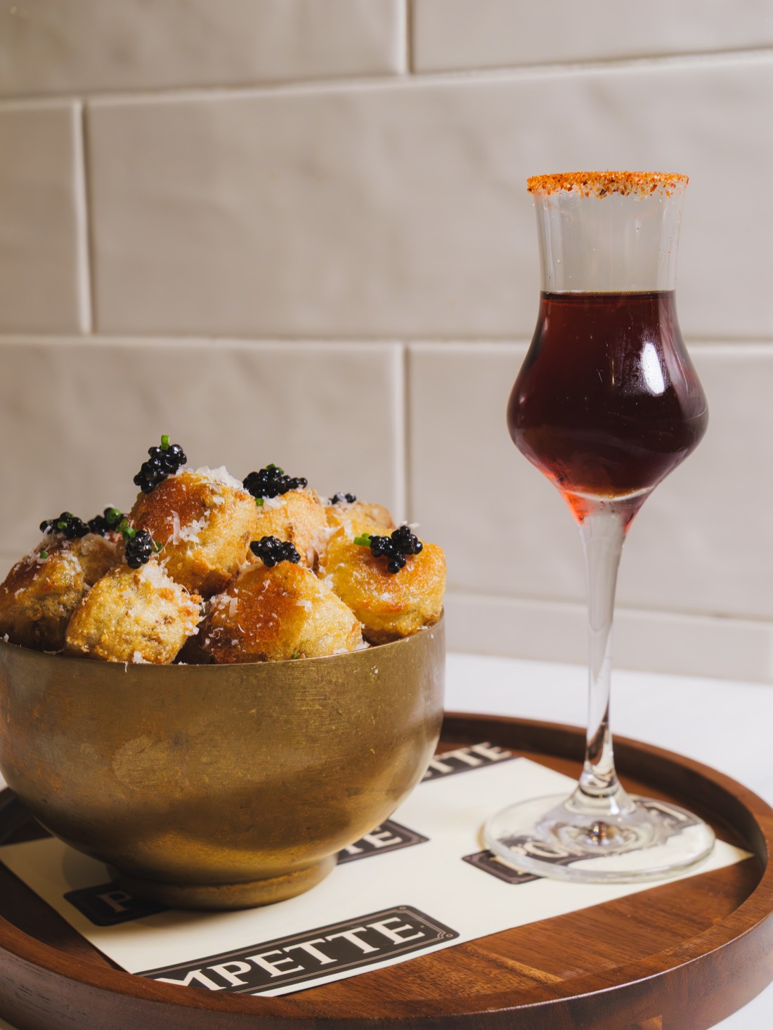 Pompette & Little Rich Girl — opening menu photography